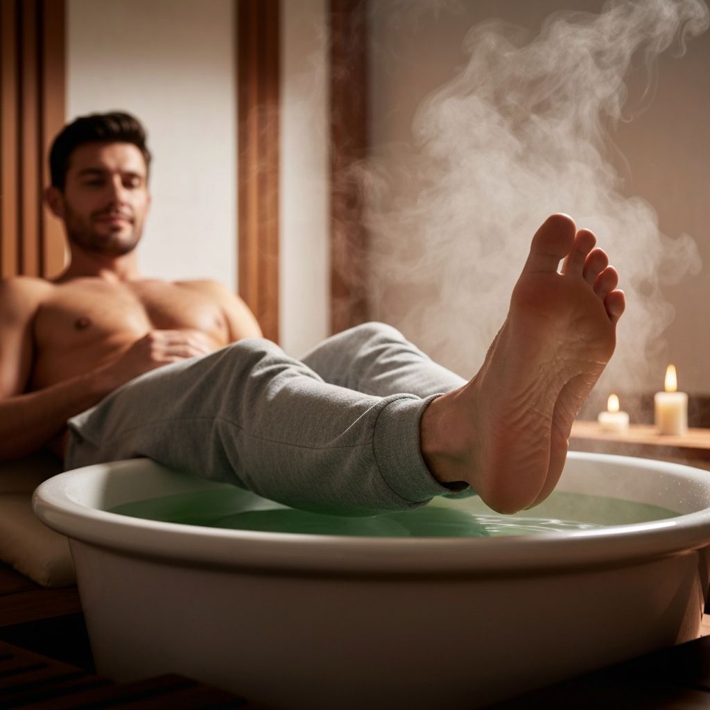 Pieds d'homme soignés